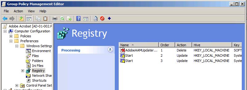Adobe reader newer version registry